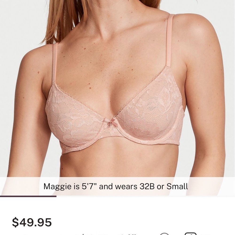 Victoria's Secret “Invisible Lift Body by Victoria” Black & Nude Demi Lace Bras